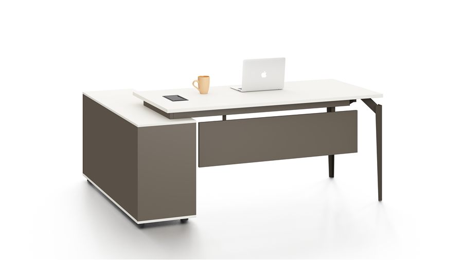 Executive desk with cabinet