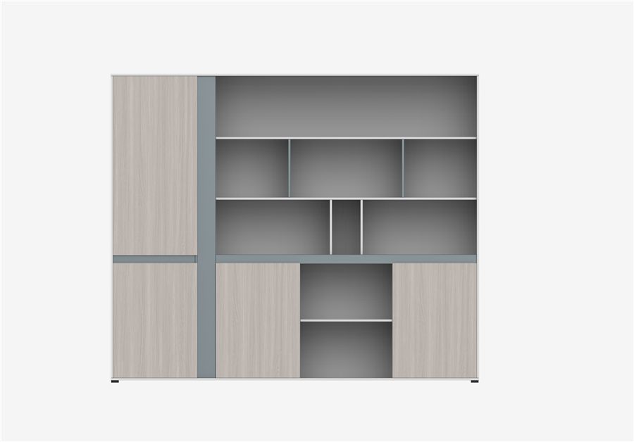 Filing cabinet with glass