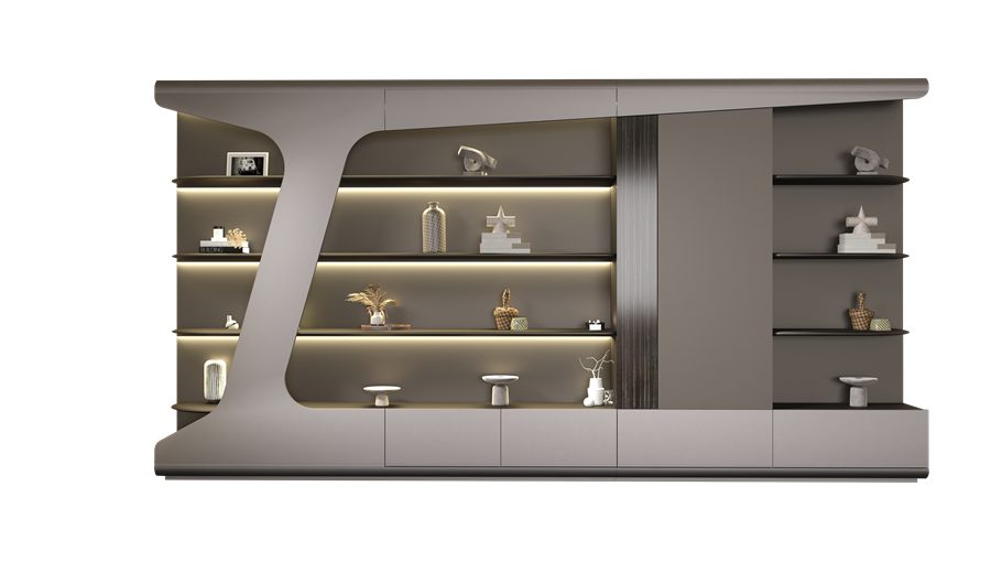 Storage wall, 157 inches