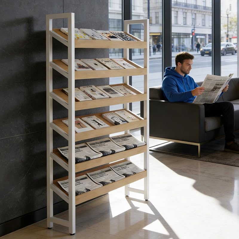 6 tier magazine rack