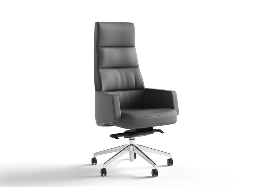 black high-back executive chair