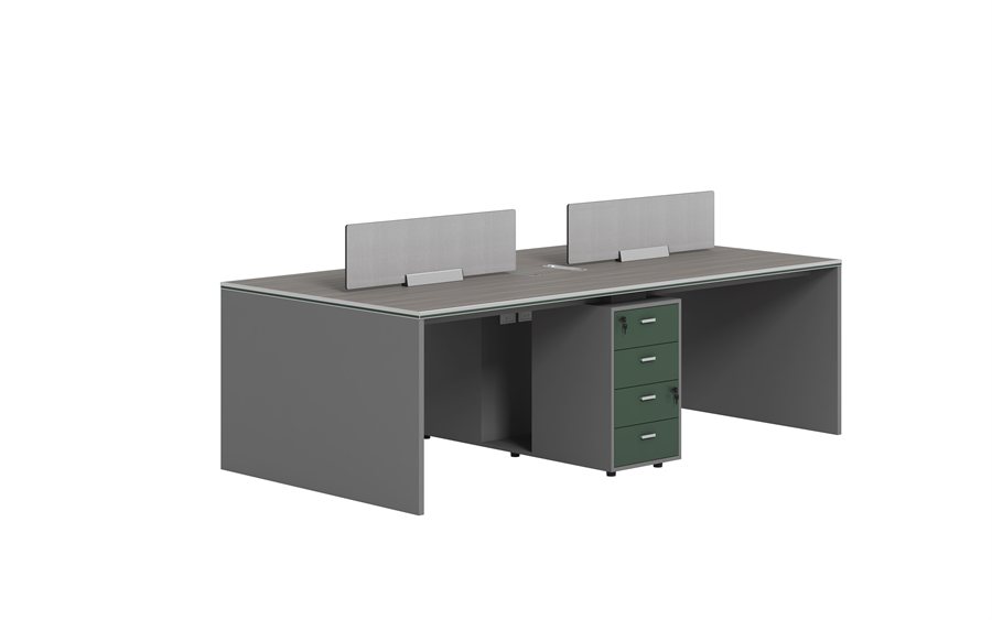 gray workstation cluster with screens